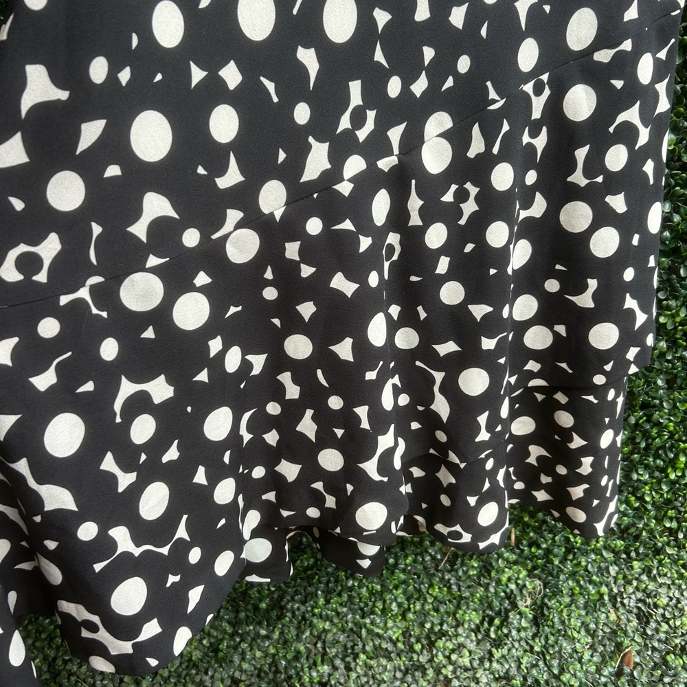 Hutch Black and White Polka Dot Tie-Shoulder Midi Dress - Picture 2 of 4